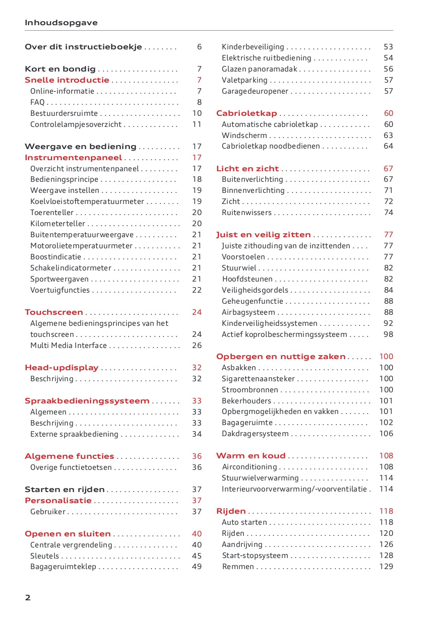 2022-2023 Audi A5 Gebruikershandleiding | Nederlands