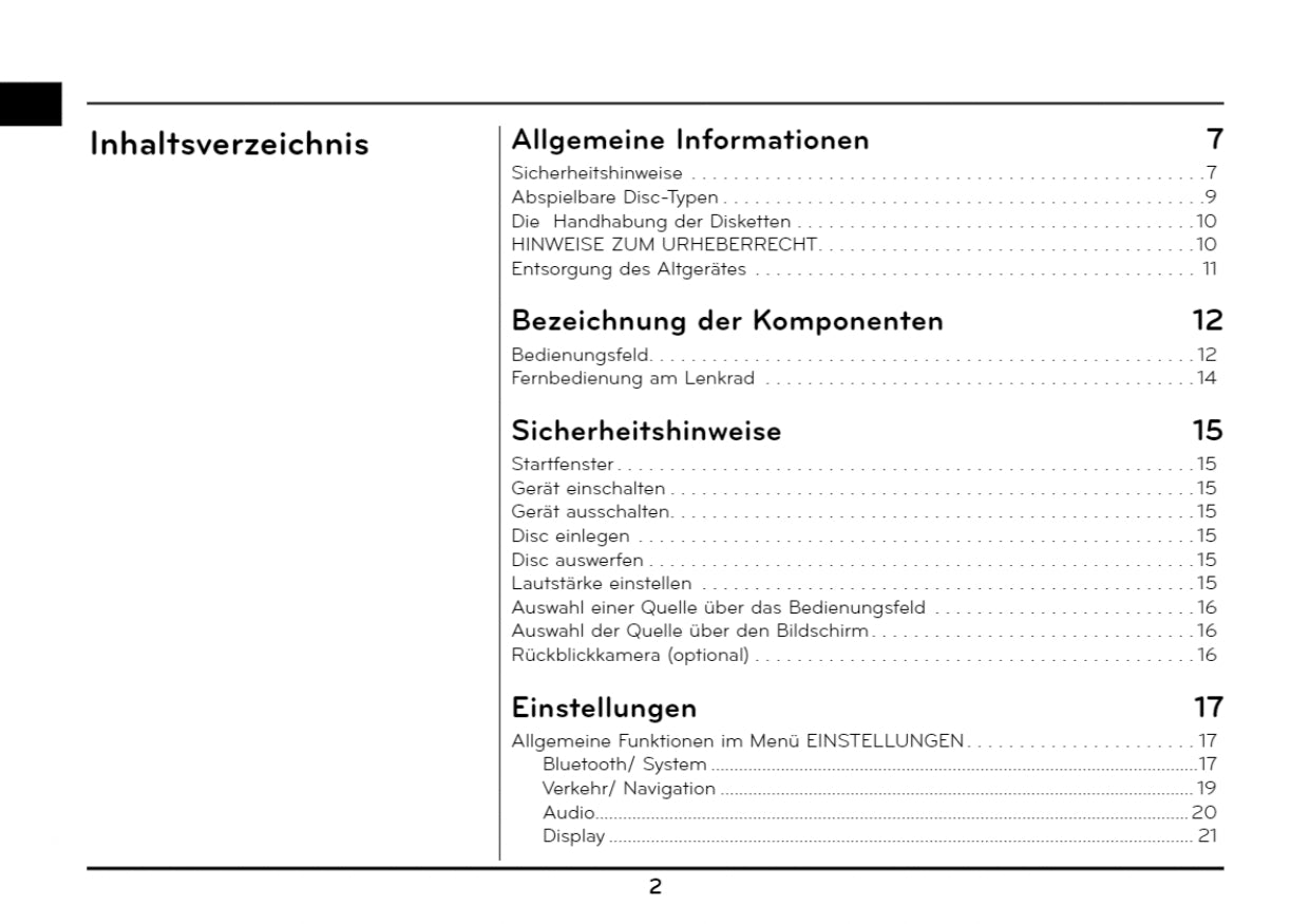 2021-2023 Kia Ceed Infotainment Manual | German