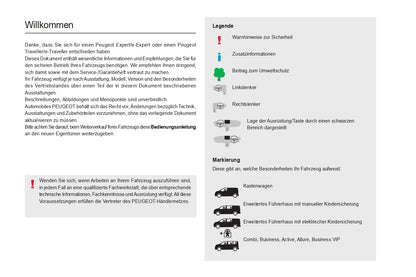 2024 Peugeot Expert/Traveller/e-Expert/e-Traveller Owner's Manual | German