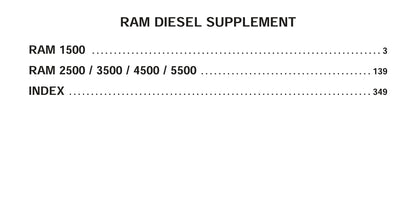 2014 Dodge Ram Truck Diesel Supplement Owner's Manual | English