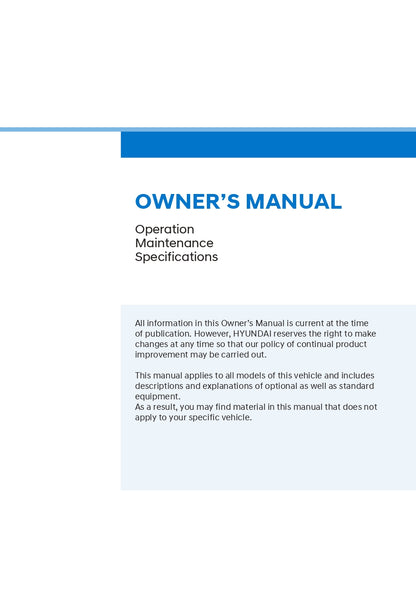 2023 Hyundai Kona Electric Owner's Manual | English