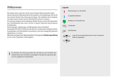 2023-2024 Peugeot 508 / 508SW Gebruikershandleiding | Duits