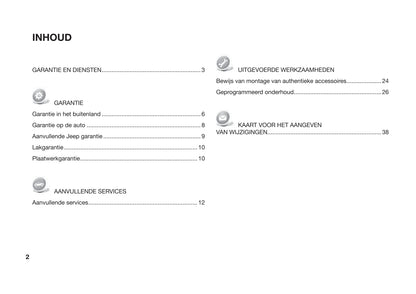 2018 Jeep Grand Cherokee / SRT Maintenance logbook | Dutch