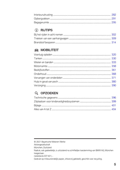 2021 BMW X3 Plug-in Hybrid Owner's Manual | Dutch