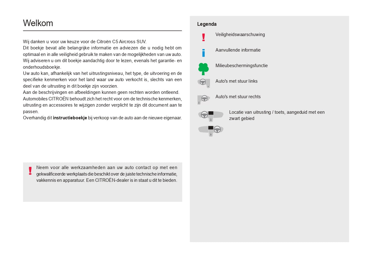 2022-2024 Citroën C5 Aircross Gebruikershandleiding | Nederlands