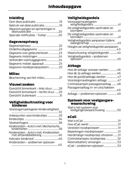 2024 Ford Kuga Owner's Manual | Dutch