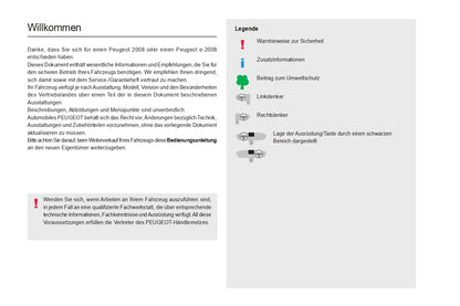 2020-2023 Peugeot 2008/e-2008 Owner's Manual | German