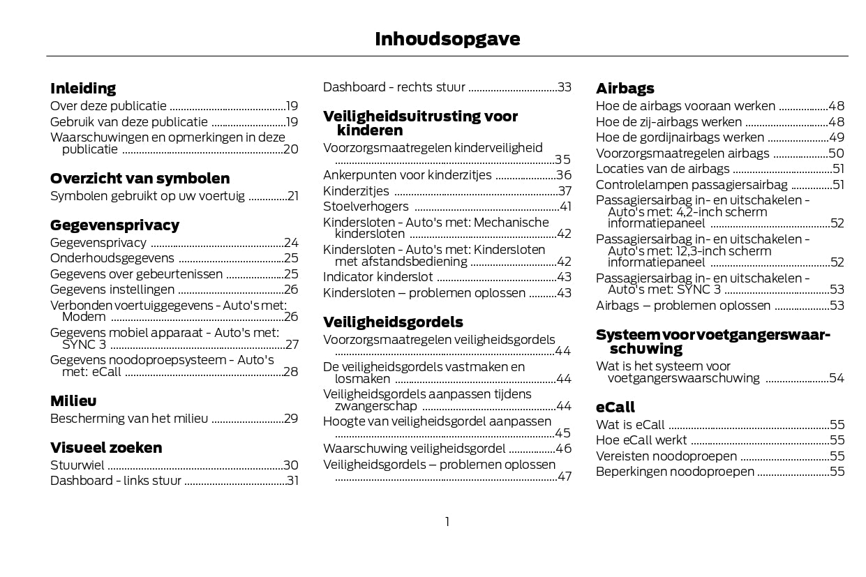 2022-2024 Ford Kuga Vignale Owner's Manual | Dutch