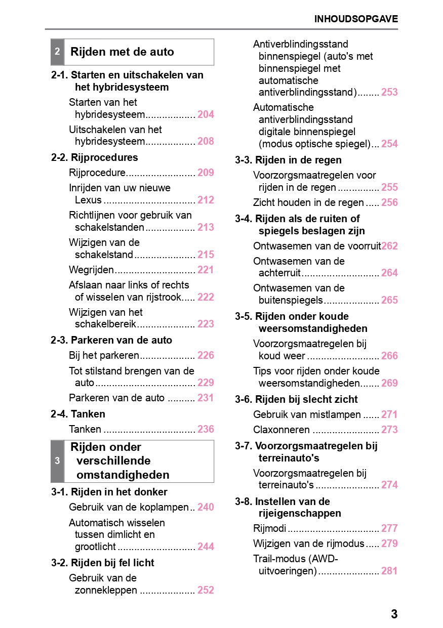 2023-2024 Lexus NX 450h Plus Owner's Manual | Dutch