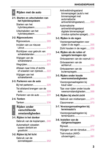 2023-2024 Lexus NX 450h Plus Owner's Manual | Dutch