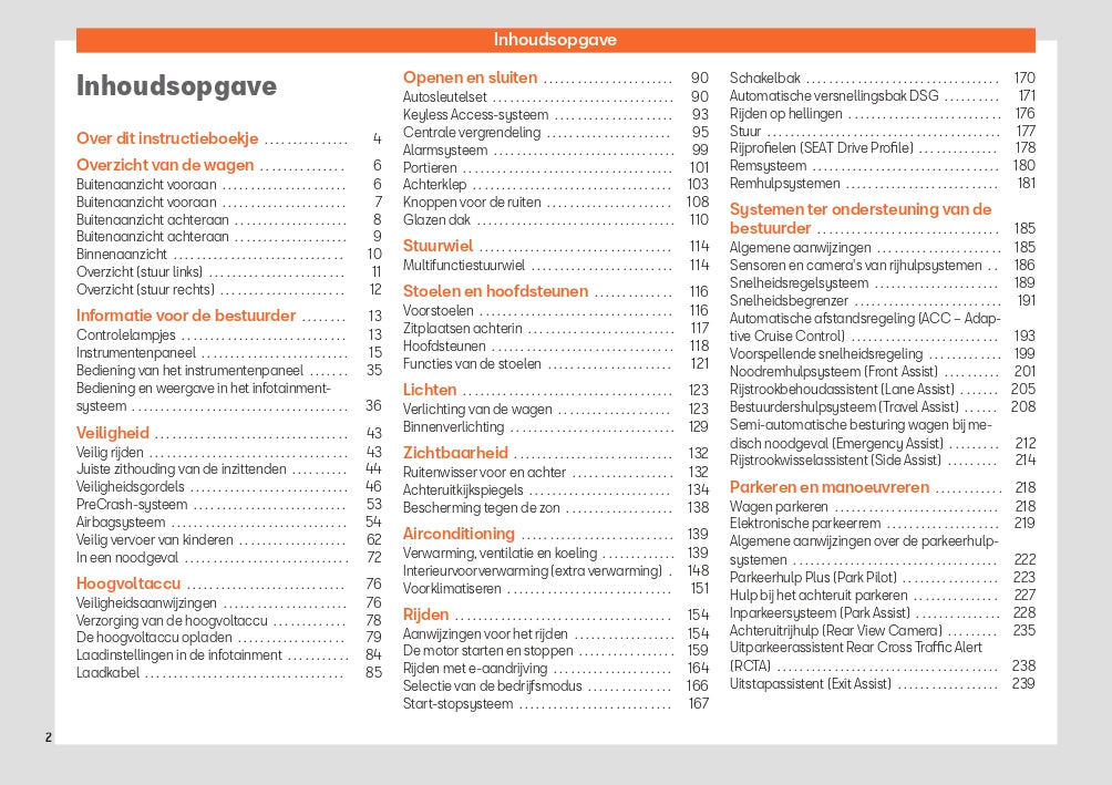 2024 Seat Leon Owner's Manual | Dutch