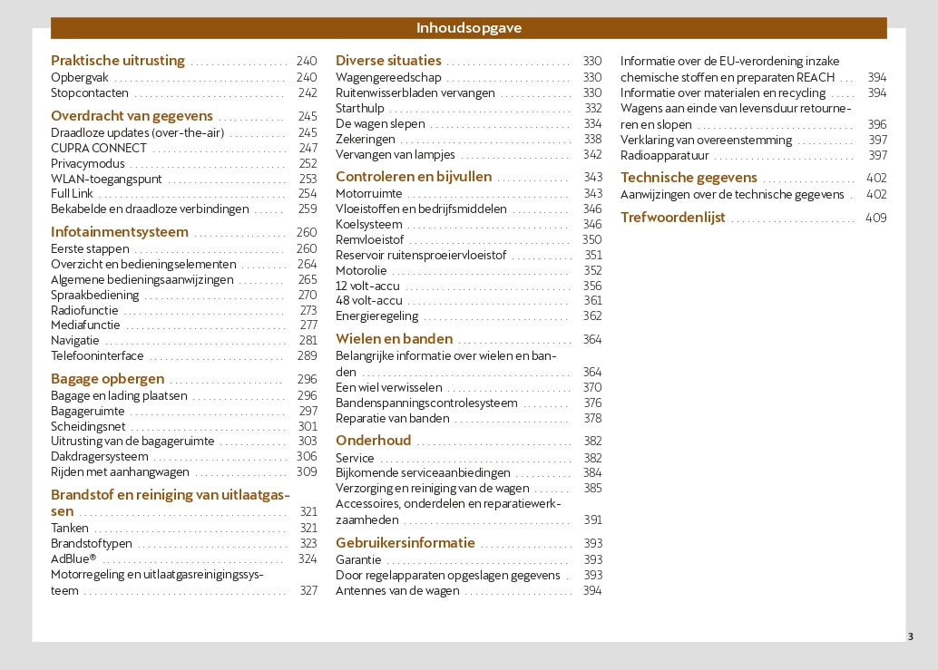 2024 Cupra Leon Owner's Manual | Dutch