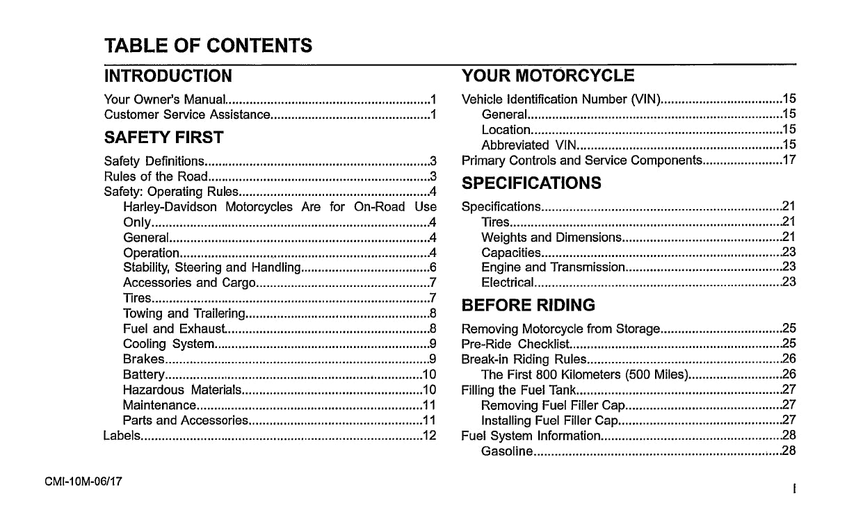 2018 Harley-Davidson Street Owner's Manual | English