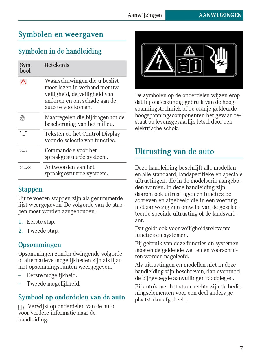 2020 Mini Cooper SE Owner's Manual | Dutch