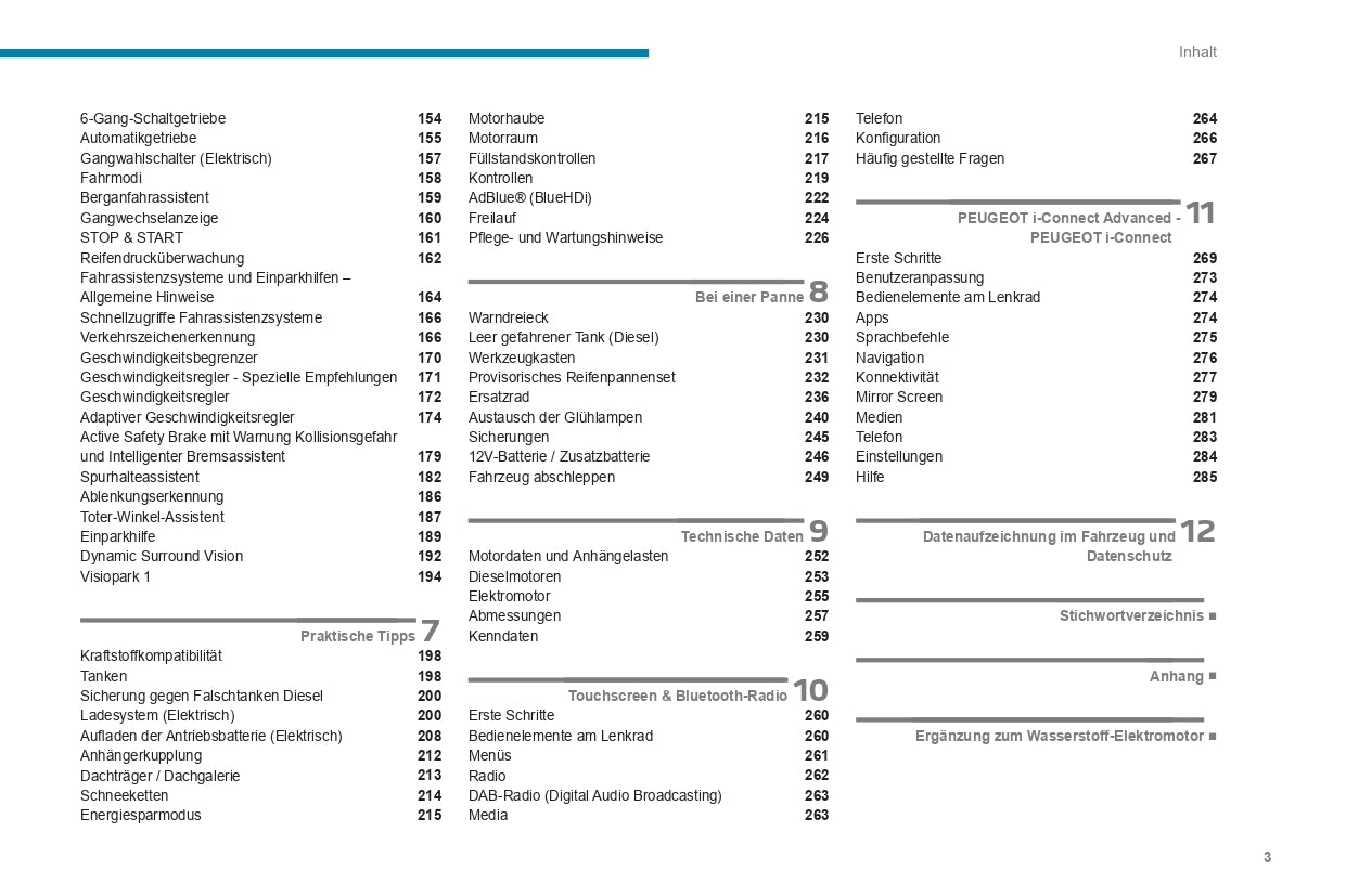 2024 Peugeot Expert/Traveller/e-Expert/e-Traveller Owner's Manual | German