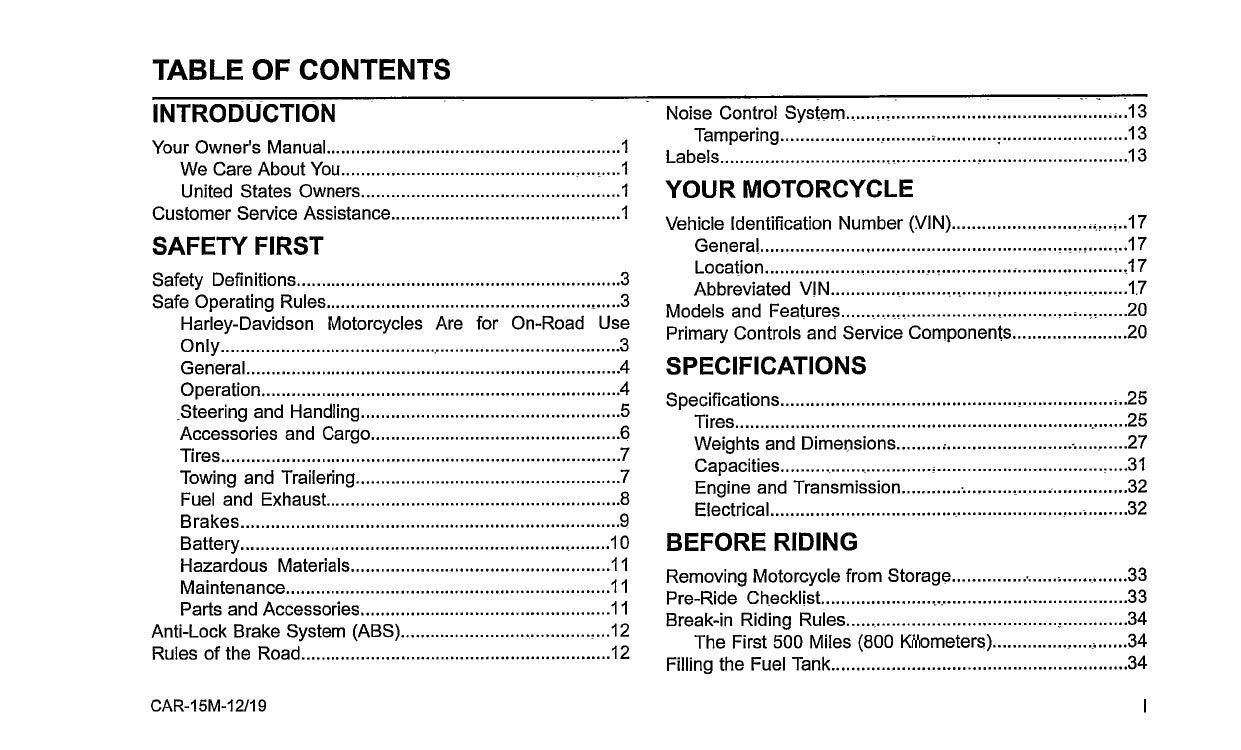 2020 Harley-Davidson Softail Gebruikershandleiding | Engels