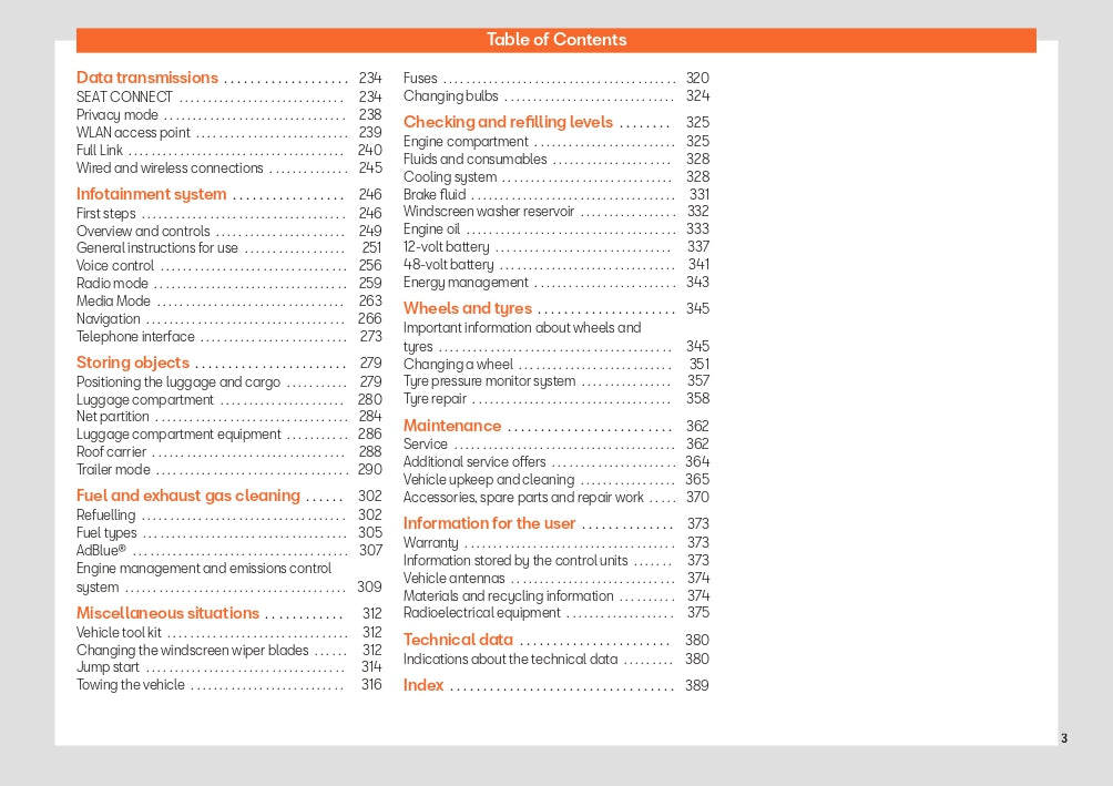 2023 Seat Leon Owner's Manual | English