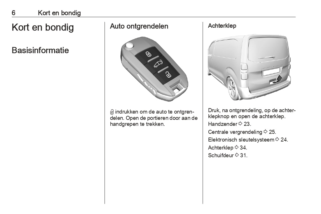 2022 Opel Vivaro Owner's Manual | Dutch