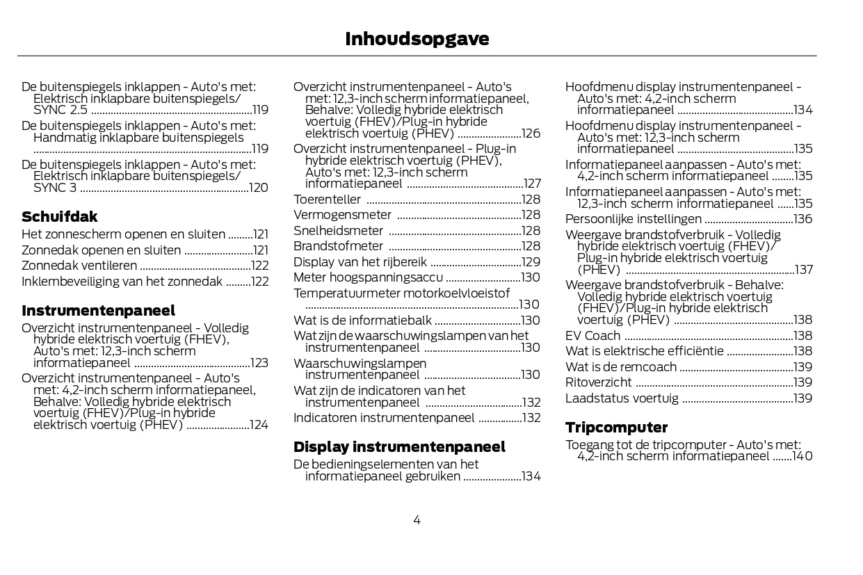 2022-2024 Ford Kuga Vignale Owner's Manual | Dutch