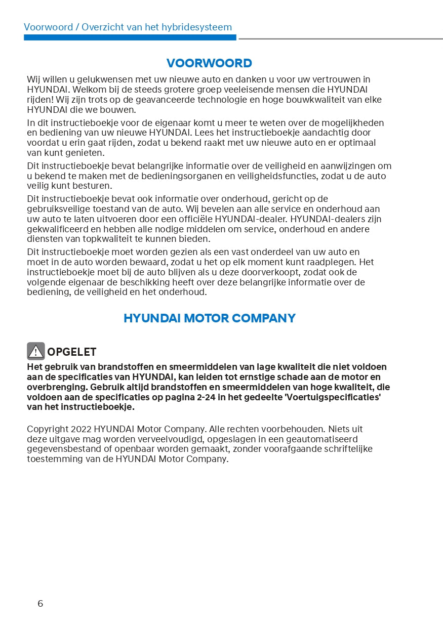2023 Hyundai Tucson HEV / PHEV Manuel du propriétaire | Néerlandais