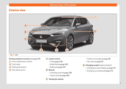 2022 Seat Leon/Leon Sportstourer Owner's Manual | English