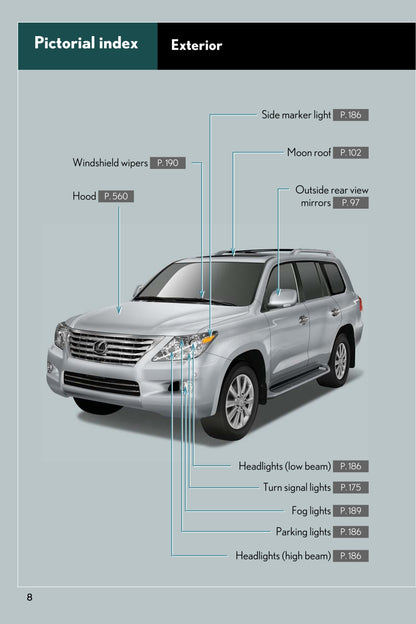 2008 Lexus LX570 Manuel du propriétaire | Anglais