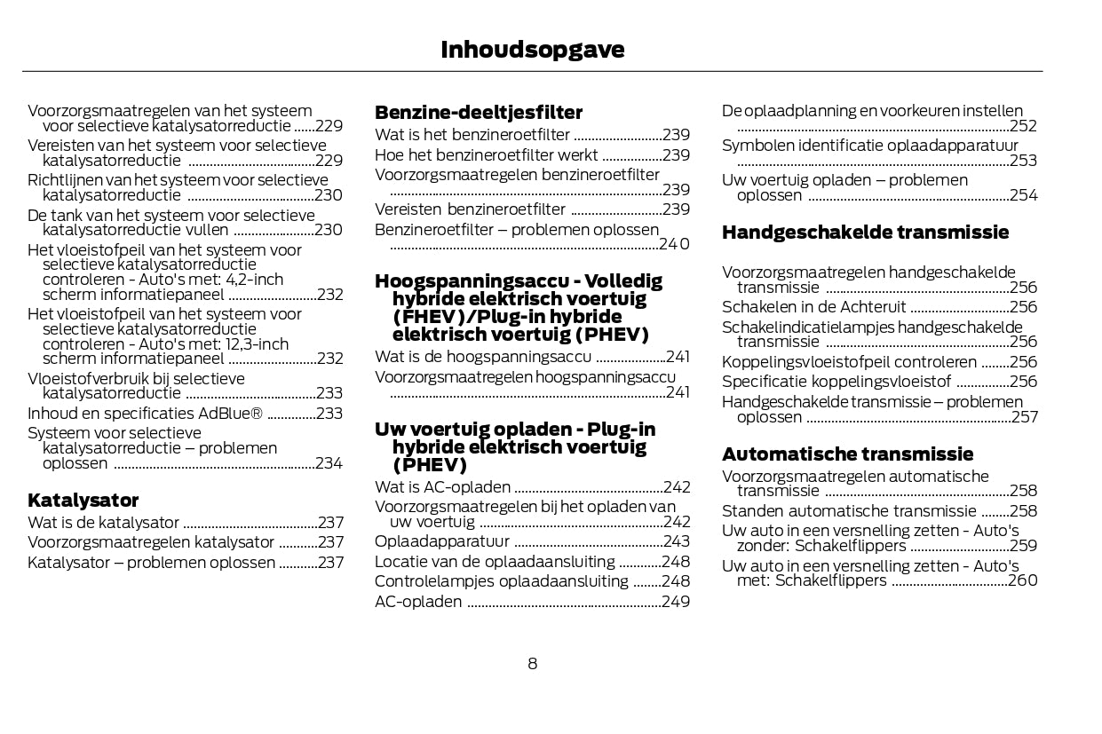 2022-2024 Ford Kuga Vignale Owner's Manual | Dutch