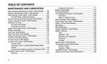 2008 Buell 1125R Owner's Manual | English