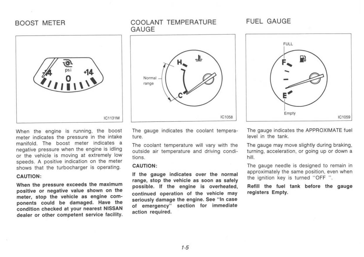 1991 Nissan 300ZX Owner's Manual | English