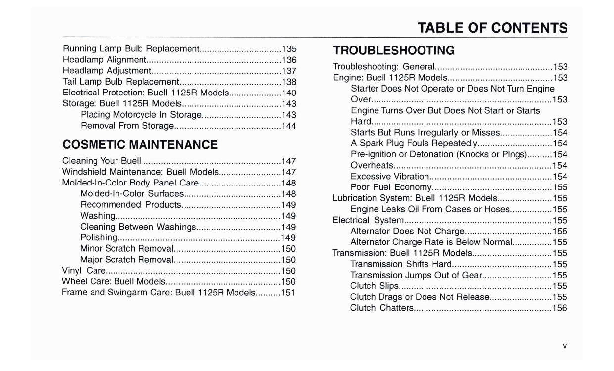 2008 Buell 1125R Owner's Manual | English