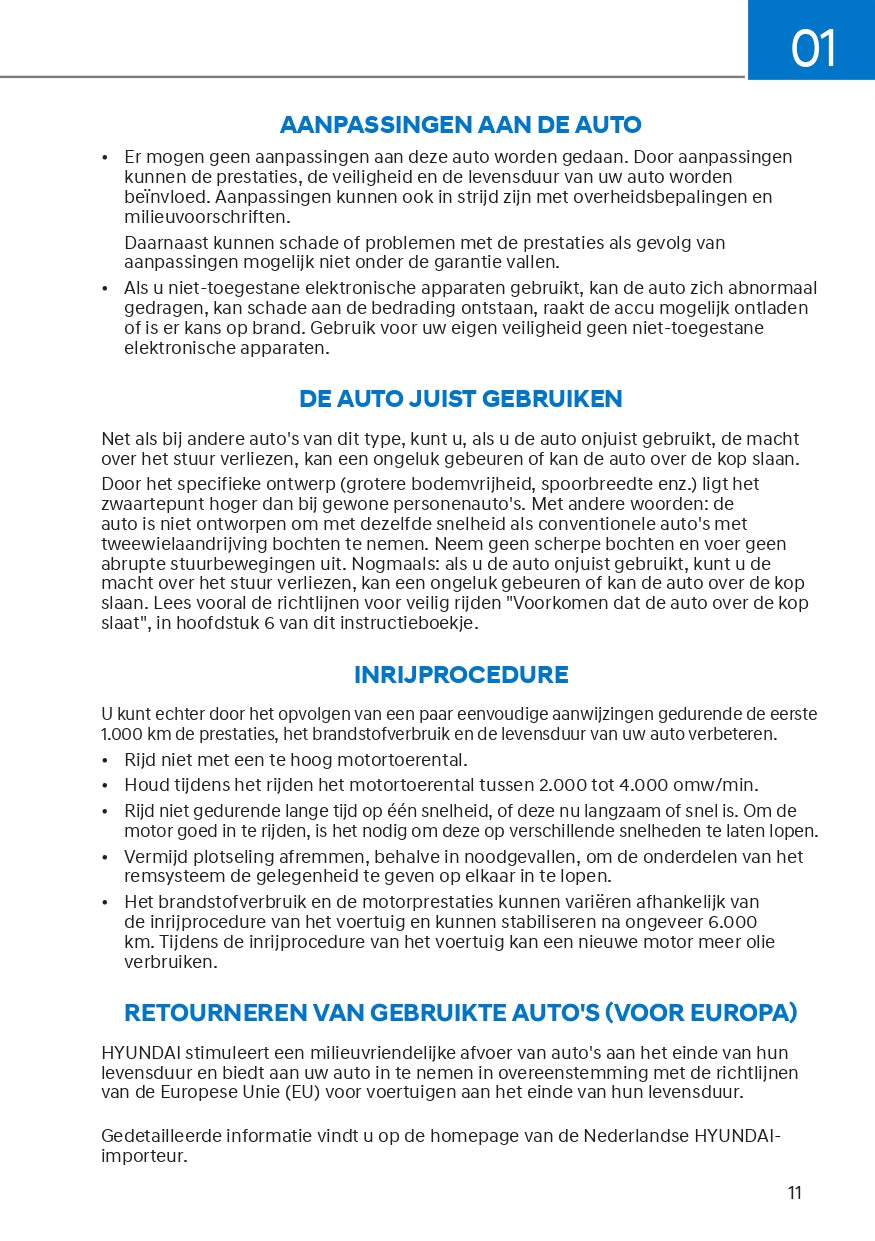 2021-2022 Hyundai Tucson Hybrid/Tucson Plug-in Hybrid Owner's Manual | Dutch