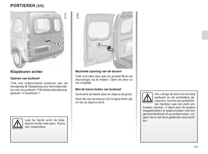 2018-2020 Renault Kangoo Owner's Manual | Dutch