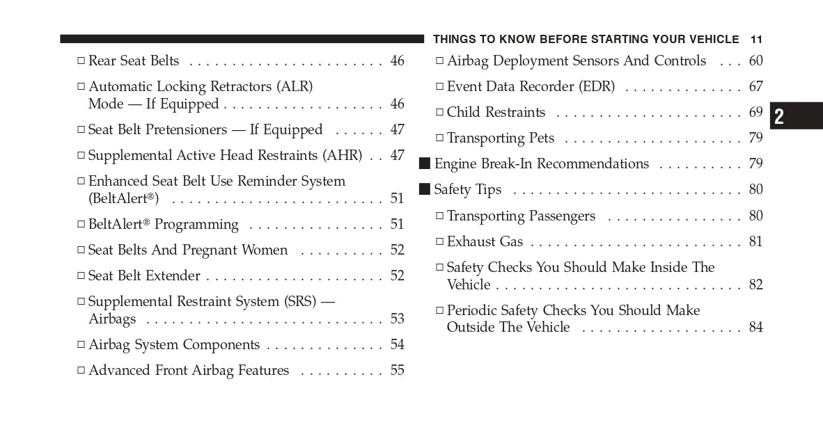 2010 Chrysler Sebring Owner's Manual | English