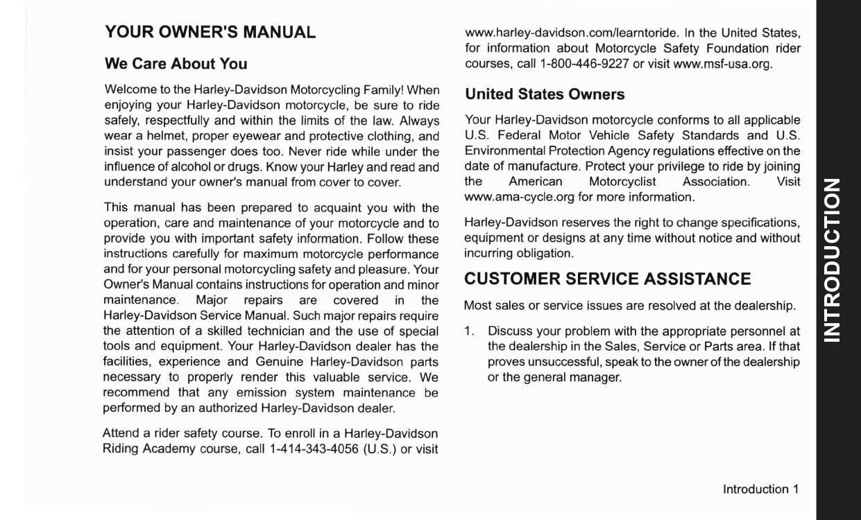 2019 Harley Davidson Touring Manuel du propriétaire | Anglais