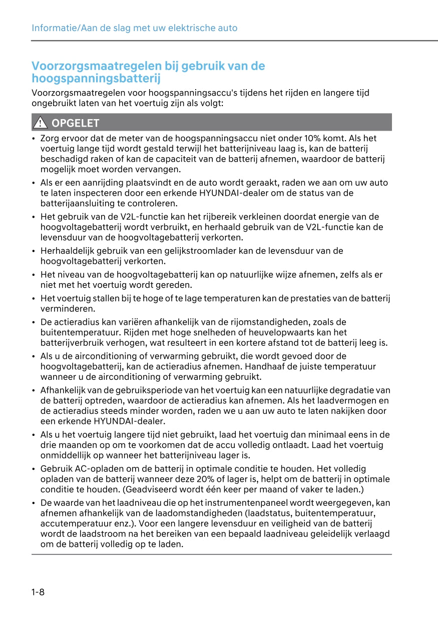 2024 Hyundai Kona Electric Owner's Manual | Dutch