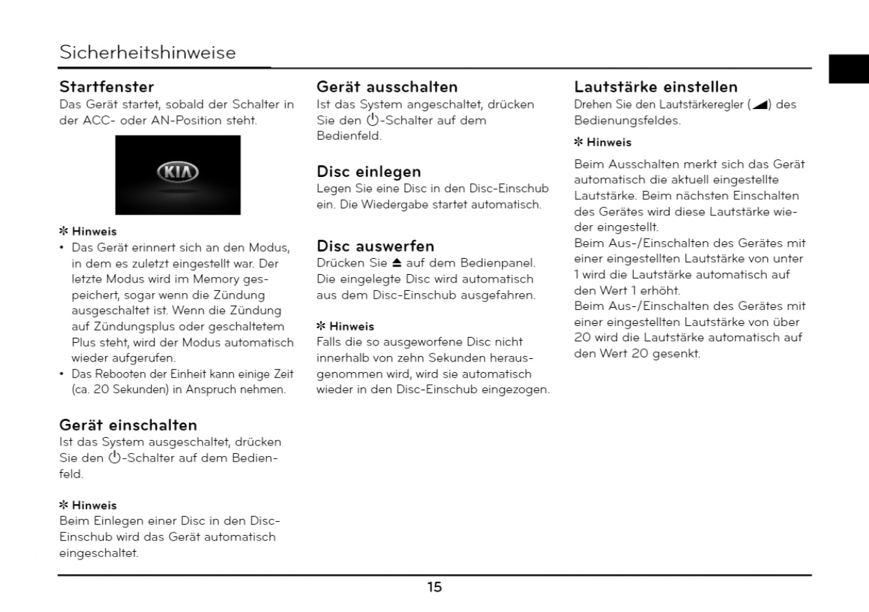 2021-2023 Kia Ceed Infotainment Manual | German