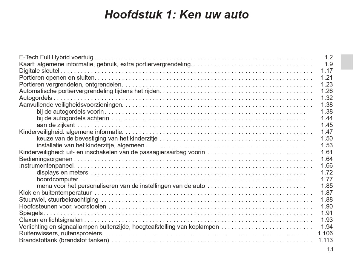 2023 Renault Espace E-Tech Hybrid Gebruikershandleiding | Nederlands