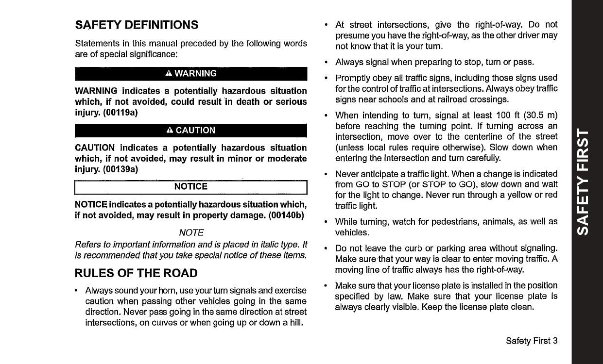 2018 Harley-Davidson Street Owner's Manual | English