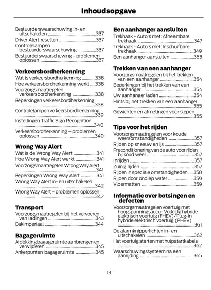 2024 Ford Kuga Owner's Manual | Dutch