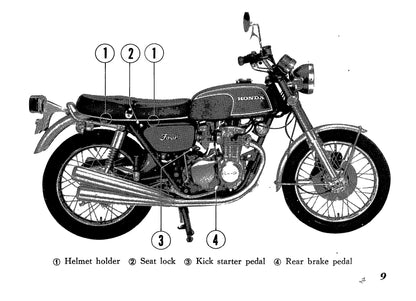 1972-1973 Honda CB350F Gebruikershandleiding | Engels