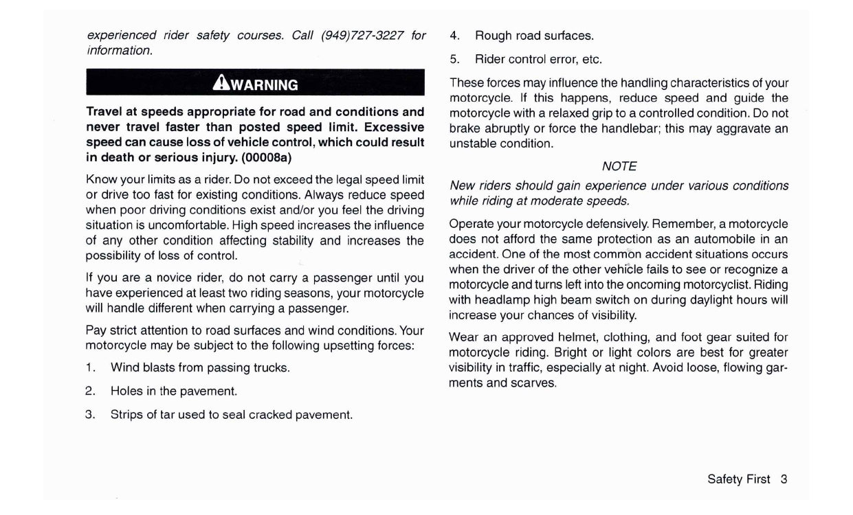 2008 Buell 1125R Owner's Manual | English