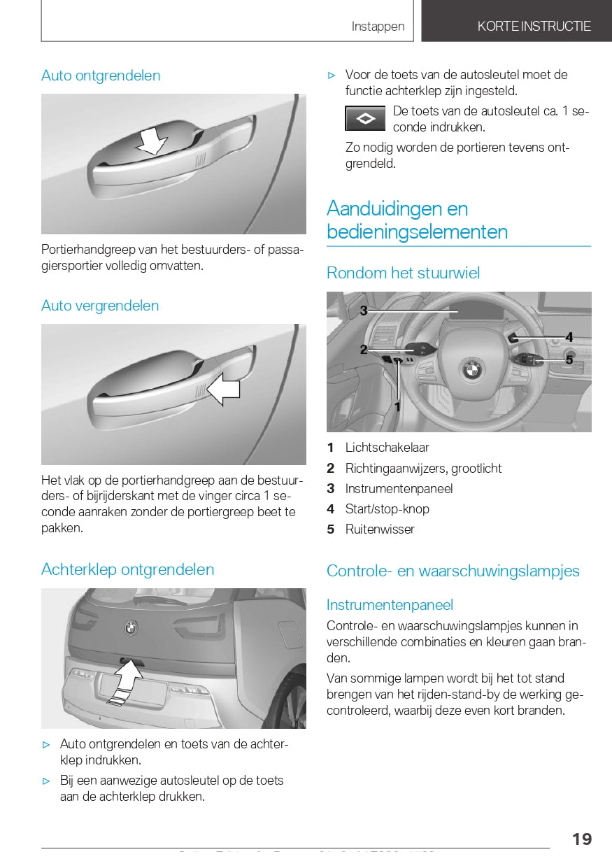 2021 BMW i3 Owner's Manual | Dutch