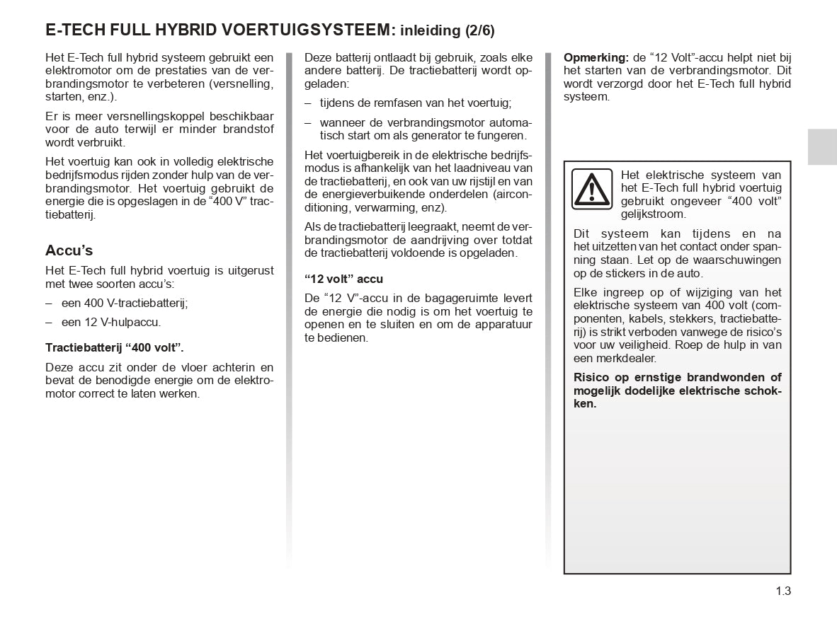 2023 Renault Espace E-Tech Hybrid Gebruikershandleiding | Nederlands