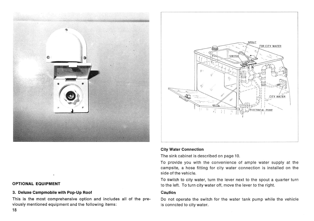 1975 Volkswagen Campmobile Owner's Manual | English