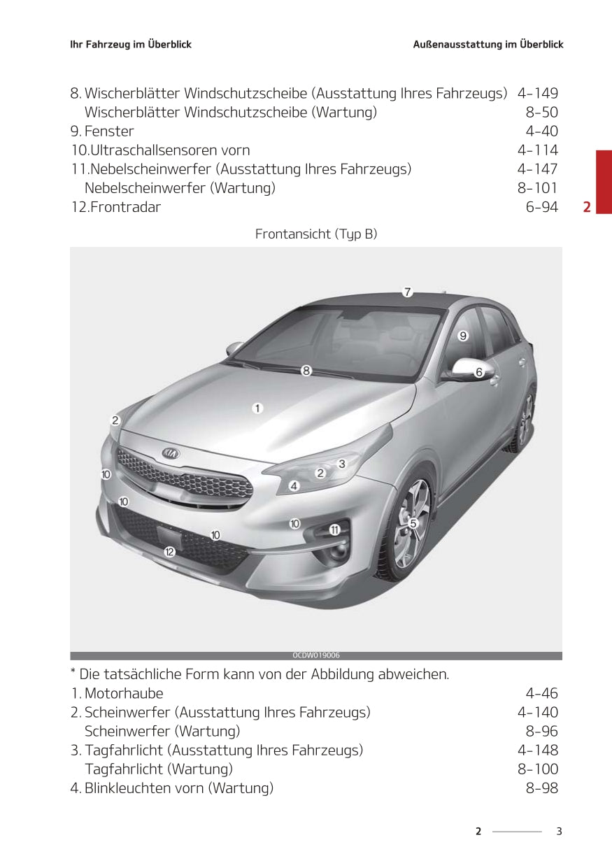 2021-2023 Kia Ceed Owner's Manual | German