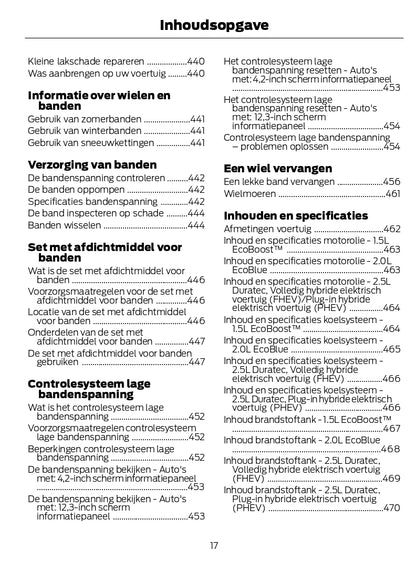 2022-2024 Ford Kuga Owner's Manual | Dutch