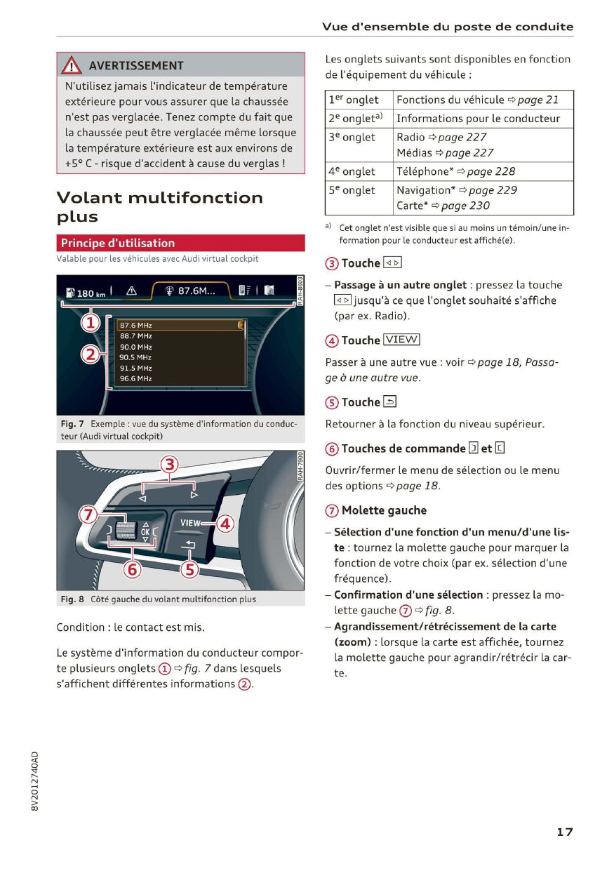 2017 Audi A3/A3 Limousine Owner's Manual | French