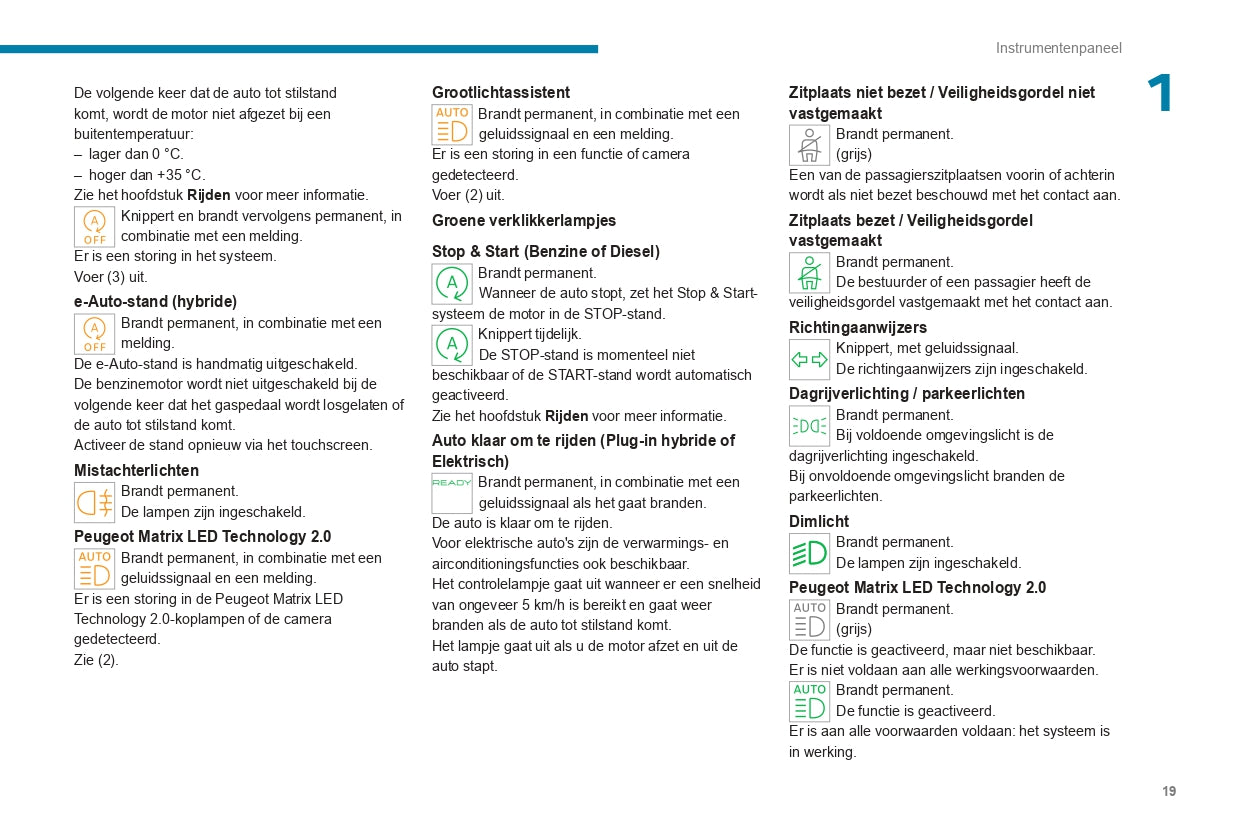 2023-2024 Peugeot 308/308SW Owner's Manual | Dutch