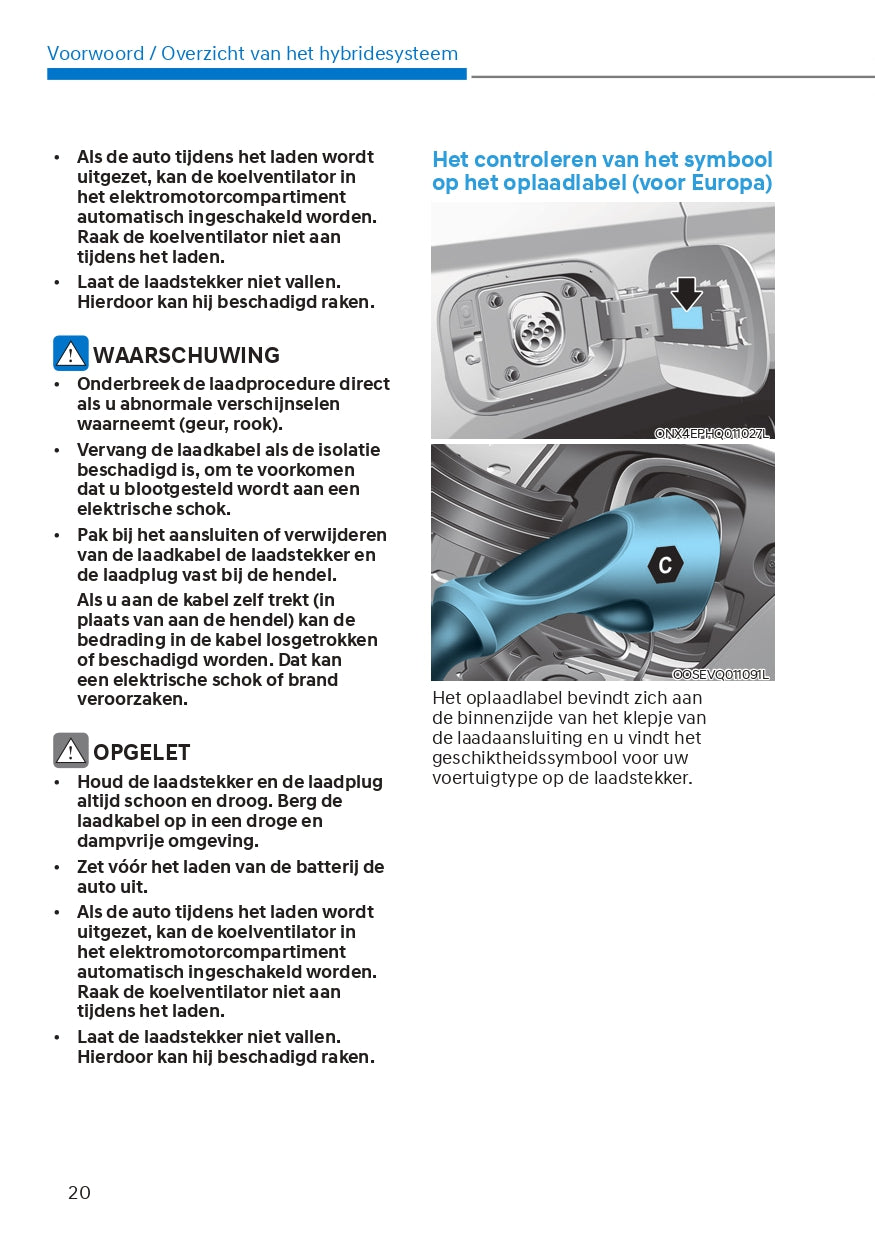 2021-2022 Hyundai Tucson Hybrid/Tucson Plug-in Hybrid Owner's Manual | Dutch