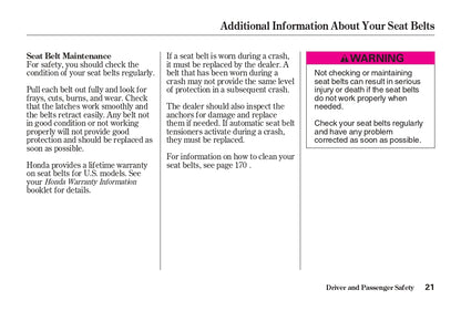 2004 Honda Element Owner's Manual | English